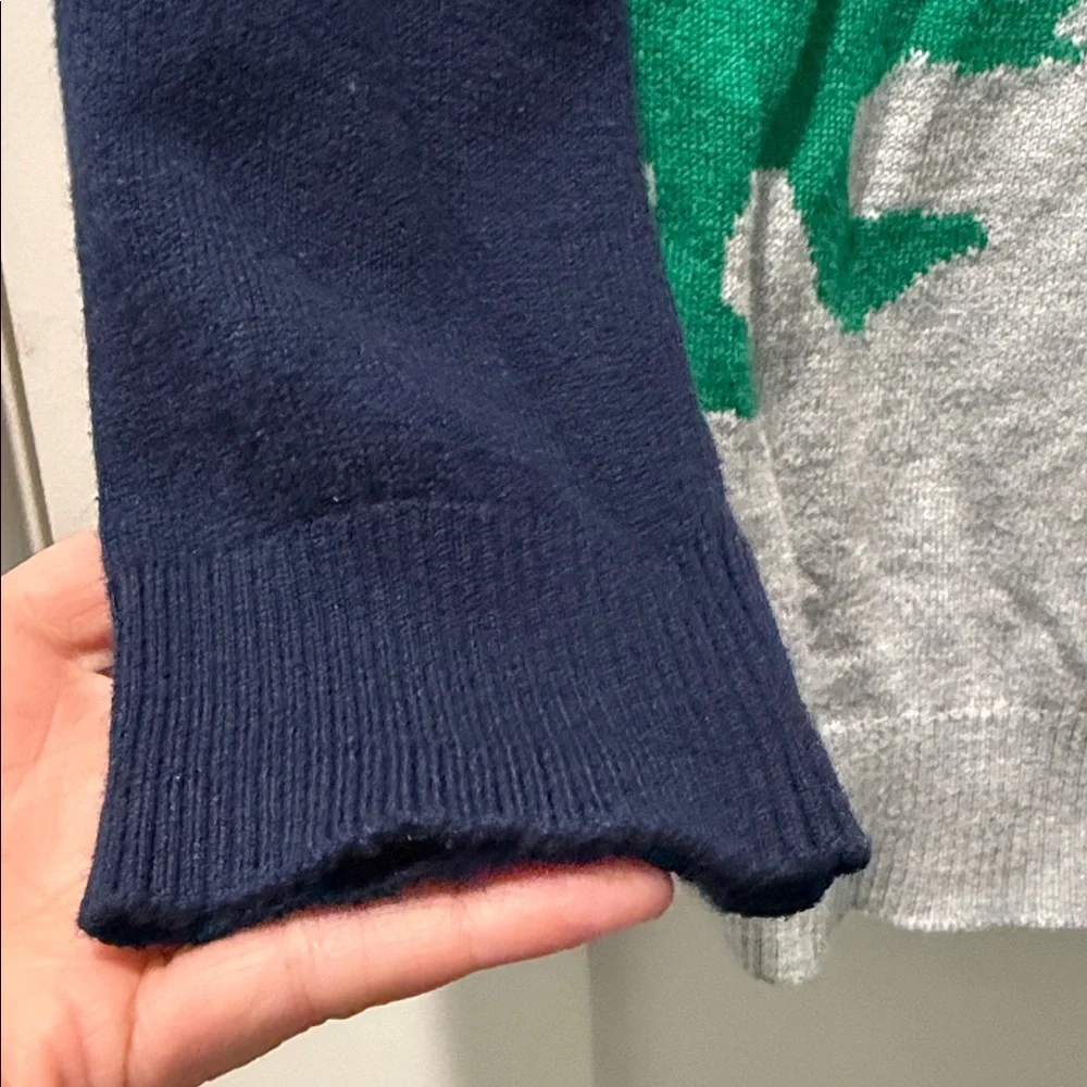 The Children's Place Festive Dinosaur Sweater - Navy, Gray, Red